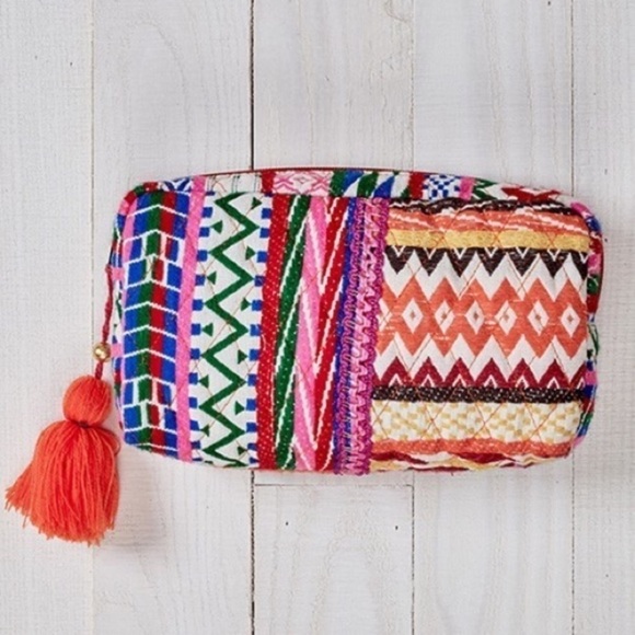 Multicolored Patterned Pouch - Picture 1 of 5